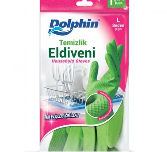 DOLPHİN LATEKS TEMİZLİK BULAŞIK ELDİVENİ