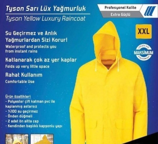 TYSON SARI LÜX YAĞMURLUK
