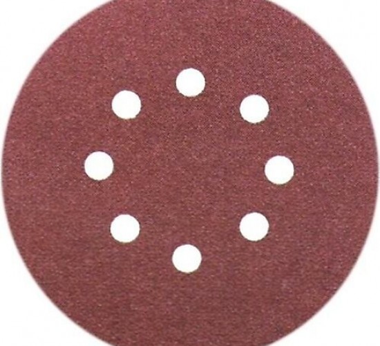 CIRTLI DİSK ZIMPARA 8 DELİKLİ KIRMIZI 225MM 100 KUM
