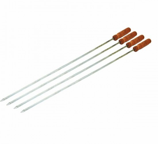 İBİCO ( AHŞAP SAPLI ) ( İNCE KARE & CİĞER ) METAL MANGAL ŞİŞİ ( 60CM )*100X1