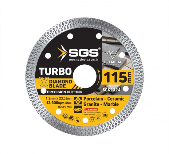 SGS TURBO ELMAS HASSAS KESİCİ (115*1,2 MM) SGS2324