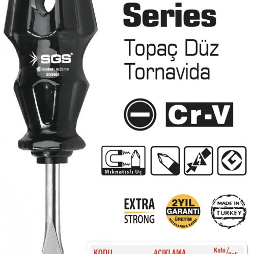 SGS TOPAÇ TORNAVİDA 6*35 (DÜZ) (BLACK SERİES  SGS664*12X