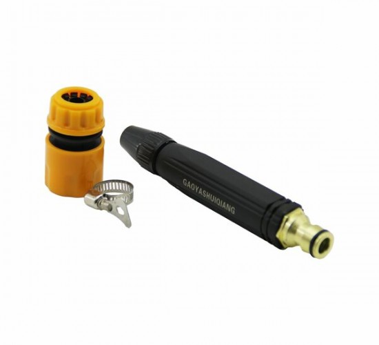 GAOYASHUIQIANG YAKUT-12111 (AYARLI) (YÜKSEK BASINÇ & TAZYİK SAĞLAYICI) SU HORTUM APARATI (1/2 BAĞLANTI ADAPTÖR & METAL KELEPÇE)*10X20