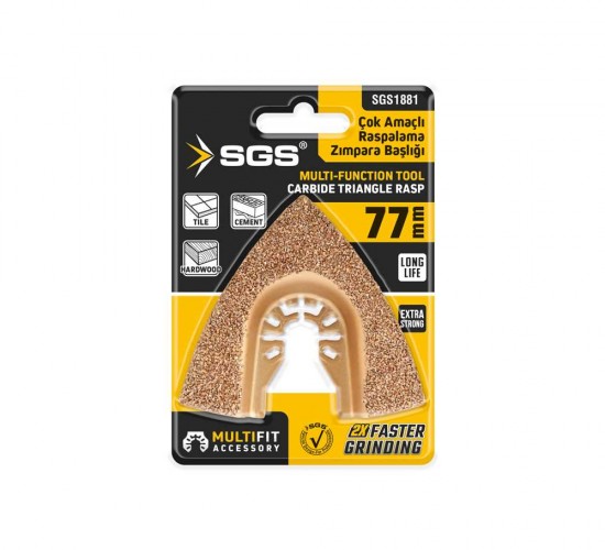 SGS MULTI-TOOLS KESİCİ VE RASPALAMA ZIMPARA BAŞLIĞI KARBÜR 77MM SGS1881