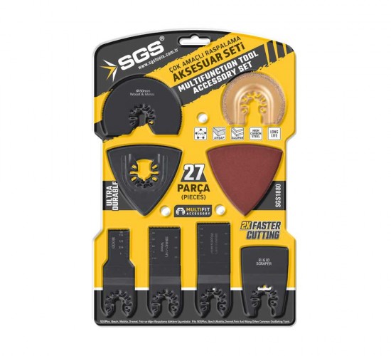 SGS MULTI-TOOLS KESİCİ VE RASPALAMA AKSESUAR SETİ 27 PARÇA SGS1880