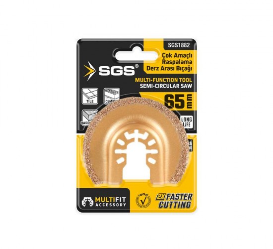 SGS MULTI-TOOLS KESİCİ VE RASPALAMA DERZ ARASI TEMİZLEME KARBÜR 65MM SGS1882