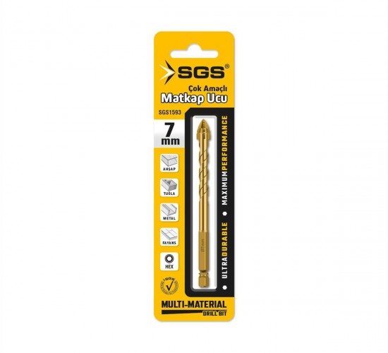 SGS ÇOK AMAÇLI MATKAP UCU 7MM*100MM SGS1593