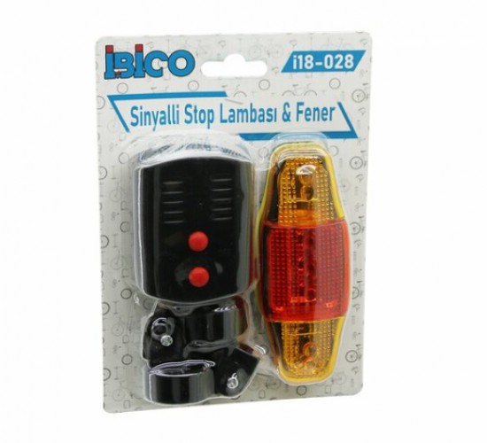İBİCO İ18-028 ( 3İN1 ) BİSİKLET (8 SESLİ KORNA) ( COB LED FENER ) & ( SİNYALLİ STOP LAMBA )( PİLLİ )*120