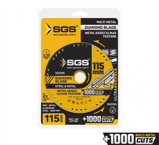 SGS VAKUMLU ELMAS MULTI-METAL KESİCİ 115 MM SGS2365*10X