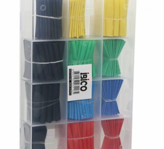 İBİCO İ13-116 ( 530PCS ) MAKARON KABLO TAMİR SETİ ( ISIYLA BÜZÜŞMELİ DARALAN HORTUM )*100