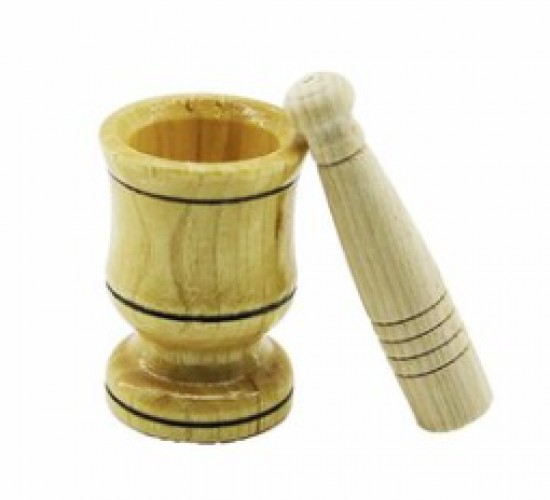 TARAKLI TRK-073 ( KÜÇÜK BOY ) AHŞAP HAVAN (SARIMSAK DÖVECEK) (Ç: 6CM--D: 4CM--Y: 8.8CM) (FİLELİ AMBALAJ)*200