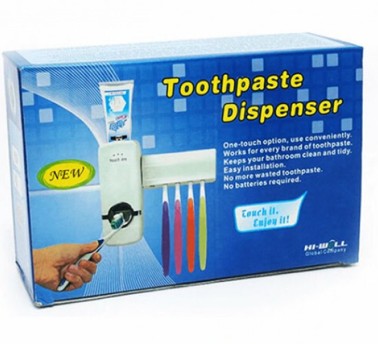 TOOTHPASTE DİSPENSER JX-200 DMR-844 ( OTOMATİK ) DİŞ MACUNU SIKACAK & ( 5Lİ ) DİŞ FIRÇALIK SETİ*120