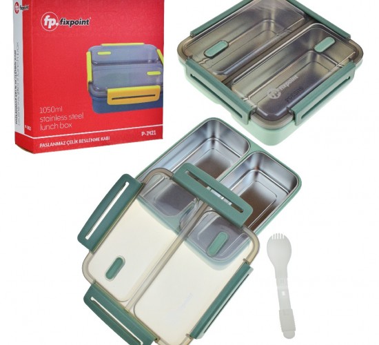 FİXPOİNT PASLANMAZ ÇELİK BESLENME KABI 1050ML P-1421