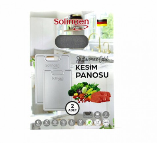 SOLİNGEN ( 2PCS ) LUX METAL KESİM PANOSU ( 230X340MM & 200X300MM & 1MM ) ( PASLANMAZ ÇELİK )*12=K