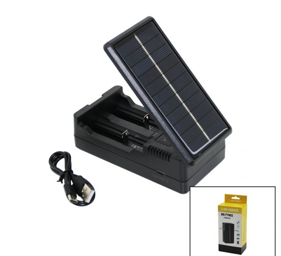 LI-ION CHARGER MS-TYN82 ( SOLAR & GÜNEŞ ENERJİLİ ) ( 2Lİ ) ( PİL ŞARJ ) ALETİ ( 1200mA )*200