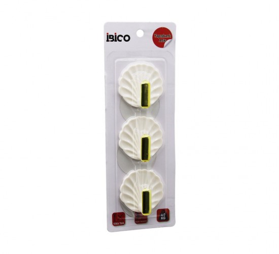 İBİCO İ17-018 ( 3PCS TEKLİ = GOLD UÇLU & DENİZ KABUK ) PLASTİK ASKI ( YAPIŞKANLI MONTAJ= BEYAZ MİKA KRİSTAL )*12X20