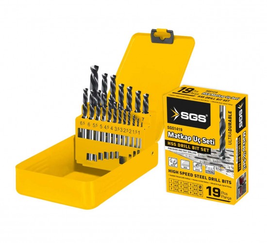 SGS 19 PARÇA HSS MATKAP UCU SETİ SGS1419*5X