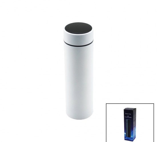 SMART CUP SDR-556 ( BEYAZ ) ( LED DERECE GÖSTERGELİ ) ( 304-ÇELİK ) TERMOS ( 500ML ) (FİLTRELİ) (12 SAAT SICAK & SOĞUK TUTMA) *50