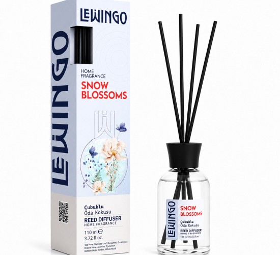 LEWİNGO ( 110ML ) ( SNOW BLOSSOMS ) BAMBU ORTAM KOKUSU ( CAM ŞİŞE )*24=K