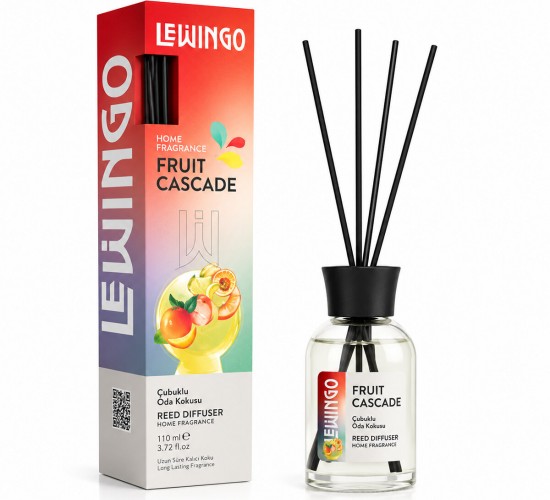 LEWİNGO ( 110ML ) ( FRUIT CASCADE ) BAMBU ORTAM KOKUSU ( CAM ŞİŞE )*24=K