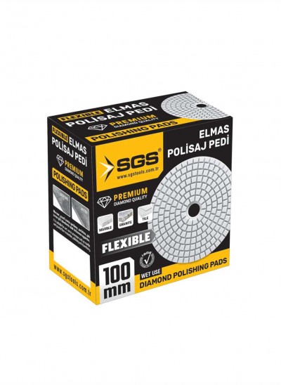 SGS ELMAS POLİSAJ PEDİ 100 MM 100 KUM ISLAK-WET SGS2351
