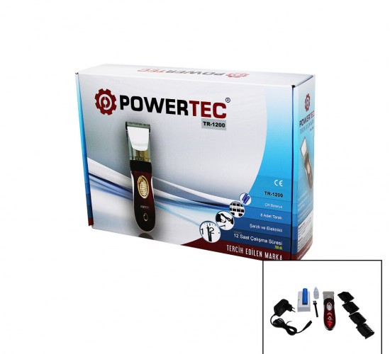 POWERTEC TR-1200 ŞARJLI TRAŞ MAKİNASI ( YEDEK BATARYALI )*20