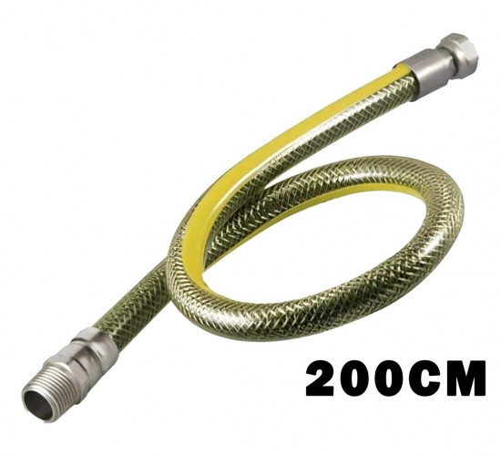 TURCONN ( 200CM ) ( DOĞALGAZ HORTUMU ) FLEX ÇELİK ÖRGÜLÜ*25