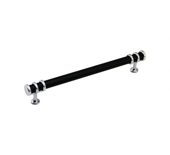 İBİCO-956 ( 16CM ) ( YÜZÜK KROM & KULP SİYAH ) BORU ÇEKMECE KULP*10X5