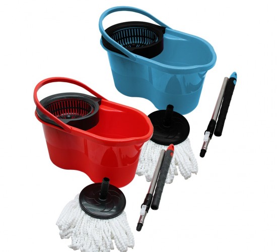 ZAMBAK ZP-264 ( 18LT---ŞİRİNK--- RENKLİ ) ( OTOMATİK DÖNERLİ ) KOVA MOP TEMİZLİK SETİ*1
