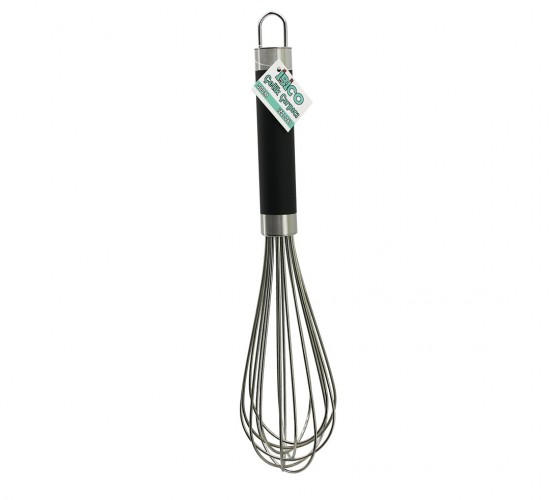 İBİCO İ22-061 ( 30CM ) ( LÜX & KALIN ) ( SİYAH SİLİKON KAPLI KROM SAP ) METAL ÇIRPICI ( ÇIRPICI: 17CM + SAP: 13CM )*12X10