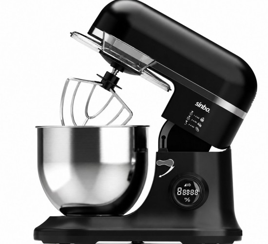 SİNBO SMX-2773 ( SİYAH ) STANDLI MİKSER ( ÇIRPICI & HAMUR YOĞURUCU & KARIŞTIRICI ) ( 8 KADEME HIZ AYAR ) ( 7L ÇELİK HAZNE ) ( 1500W )*1