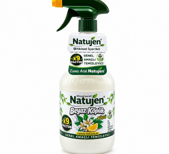 SGS NATUJEN N-101 ( LİMON FERAHLIĞI & X9 FACTOR ) BİTKİSEL İÇERİKLİ GENEL AMAÇLI TEMİZLEYİCİ ( BEYAZ KÖPÜK GÜCÜ & 1000ML )*12=K