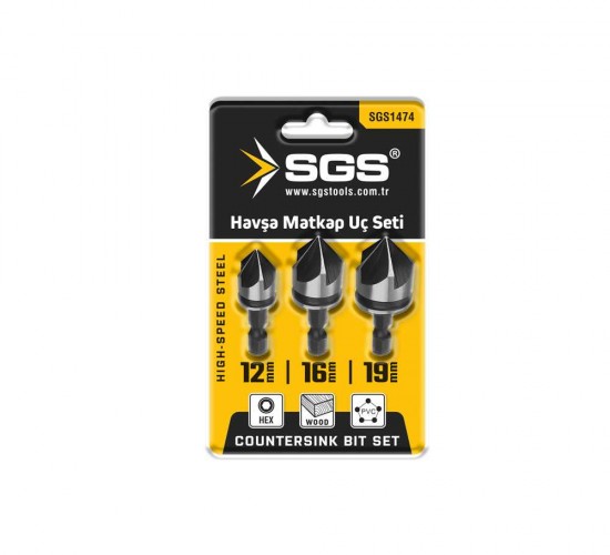 SGS HAVŞA MATKAP UCU SETİ (12MM-16MM-19MM) SGS1474