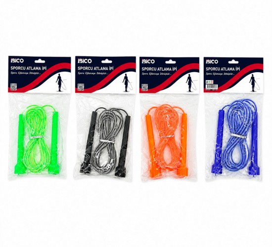 İBİCO İ19-016 ATLAMA İPİ PVC ( PLASTİK TUTACAK ) ( RENKLİ İP )*12X15