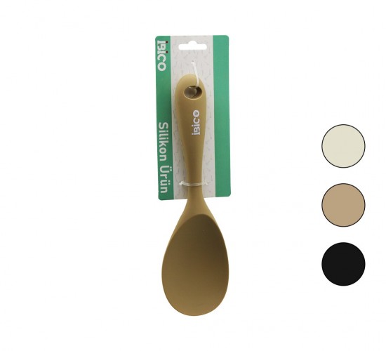 İBİCO İ22-035 ( SİLİKON & RENKLİ ) PİLAV ( SERVİS ) KAŞIK ( 22CM )*12X6