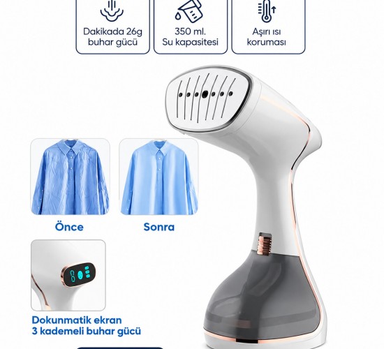 SİNBO SSI-6634 BUHARLI KIRIŞIKLIK GİDERİCİ & DİK ÜTÜ ( 2 MOD ) ( 320ML SU KAPASİTE & DK 26G BUHAR ) ( DOKUNMATİK EKRAN )*16