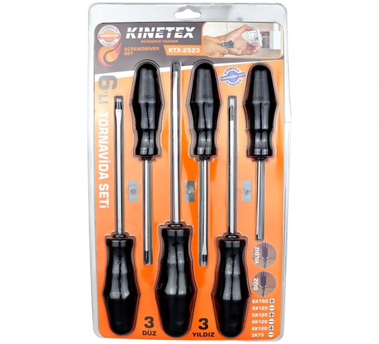 KNITEX KTX-2523 6PCS TORNAVİDA SETİ ( 6X150 YILDIZ & 5X125 DÜZ-YILDIZ & 4X120 DÜZ-YILDIZ & 3X75 DÜZ )*54