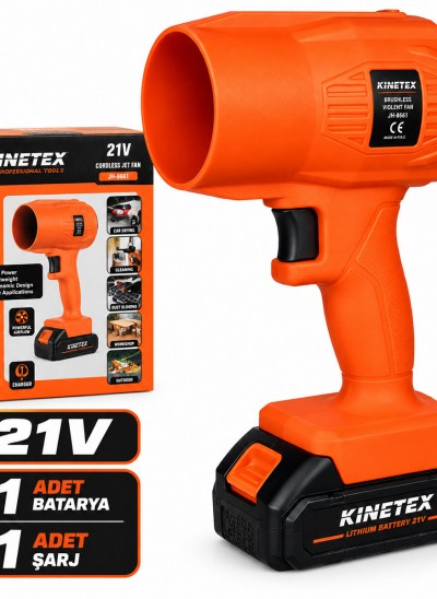 KINETEX KTX-3463 ( FÖN MODEL) ( ŞARJLI ) HAVA ÜFLEYİCİ FAN KÖRÜK ( 21V & 220-240V ) ( TOZ-KAR-MANGAL ÜFLE & PET KURUT ) ÜFLEME*10