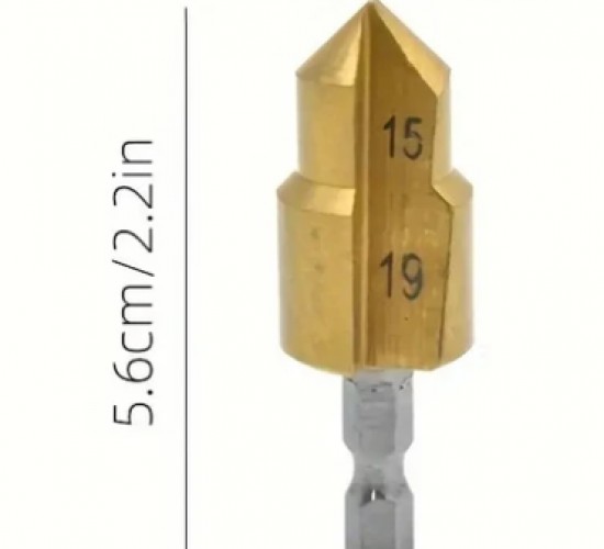 KADEMELİ  MATKAP UCU PVC BORU 1/2 15-19  MM*6X
