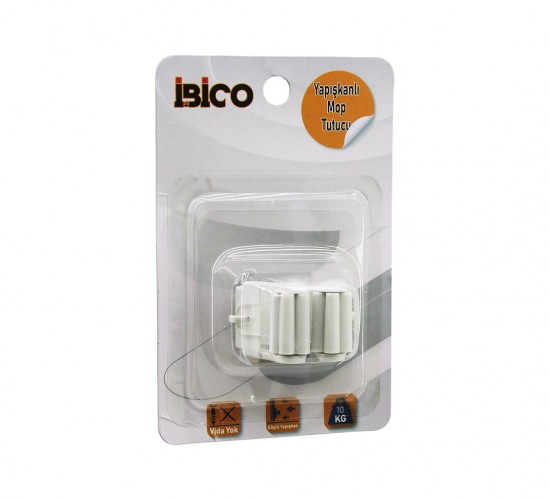 İBİCO İ13-068 ( PLASTİK ) ( MOP SAP TUTUCU & ASKI ) ( YAPIŞKANLI MONTAJ= ŞEFFAF PVC PLAKA ) (10KG. TAŞIMA)*12X15