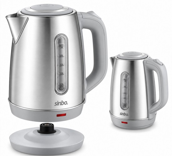 SİNBO SK-8031 ( GRİ ) ( ÇELİK ) KETTLE SU ISITICISI (KABLOSUZ KULLANIM) ( 1.8LT ) (360° DÖNEBİLME) (OTOMATİK KAPANMA)*4