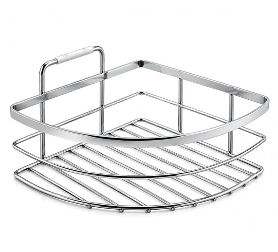 İBİCO K13-098 ( LAMALI ) ( TEK KATLI & ÜÇGEN ) ( KROM ) ( METAL ) BANYO KÖŞELİK & DUŞKABİN RAF*60
