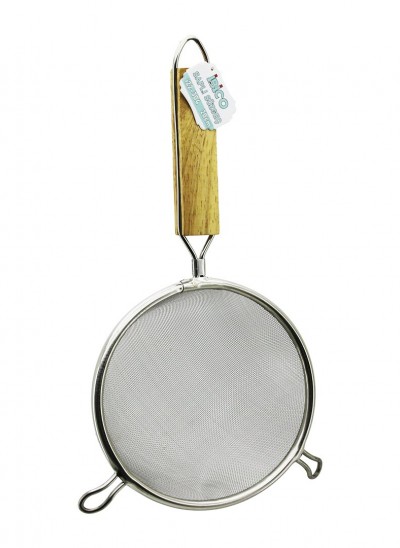 İBİCO İ22-304 ( 20CM ) ( 2 KULAKLI ) ( AHŞAP SAPLI ) TEL SÜZGEÇ ( METAL ÇERÇEÇEVE ) ( SAP: 14.5CM )*10X24
