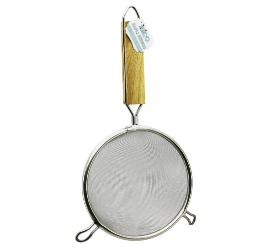 İBİCO İ22-304 ( 20CM ) ( 2 KULAKLI ) ( AHŞAP SAPLI ) TEL SÜZGEÇ ( METAL ÇERÇEÇEVE ) ( SAP: 14.5CM )*10X24