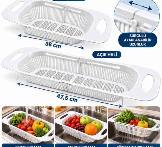 PLASTLİFE KP-169 ( SÜRGÜLÜ ) PLASTİK SÜZGEÇ RENKLİ ( 38----47.5 CM )*54