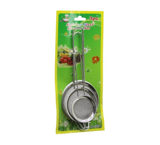 İBİCO İ22-122 ( 3PCS SET ) ( MİNİ= 5-7-8CM ) TEL SÜZGEÇ (METAL ÇERÇECE) (METAL SAP=8.5-10.5-10.5CM)*144