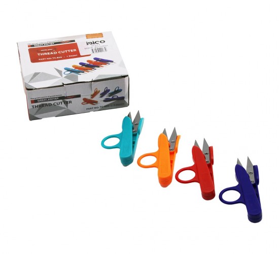 İBİCO İ20-013 GREAT KNIVES TC-800 TEKSTİL & İPLİK MAKASI ( RENKLİ PLASTİK SAPLI )*12X48