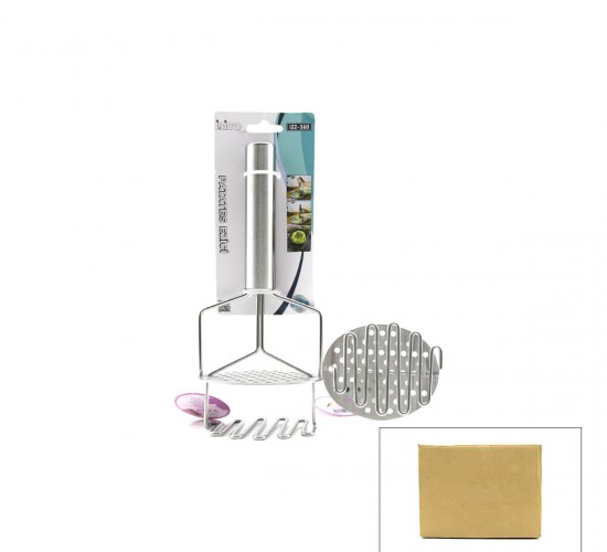 İBİCO İ22-360 ( YAY ŞEKİL & ZİGZAG ) ( METAL SAPLI ) ( METAL ) PATATES EZİCİ*72
