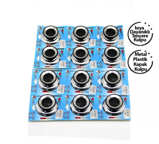 İBİCO İ22-369 ( METAL & PLASTİK ) ISIYA DAYANAKLI TENCERE KAPAK KULPU*12X80