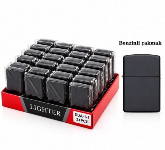 İBİCO 3-SDR-1 SDA-1 LIGHTER ( SİYAH ) ZİPPO MODEL ÇAKMAK*24X20